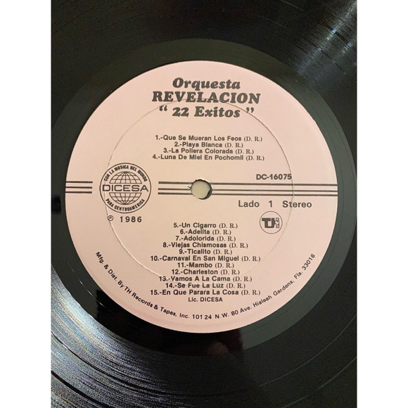 Orquesta Revelación 22 Exitos 1986 LP TH Records DC 16075 EX Vinyl Record - Picture 5 of 7